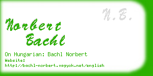 norbert bachl business card